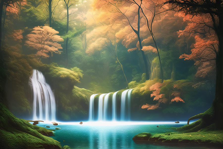Spring Digital Art - Mystical Forest by Manjik Pictures