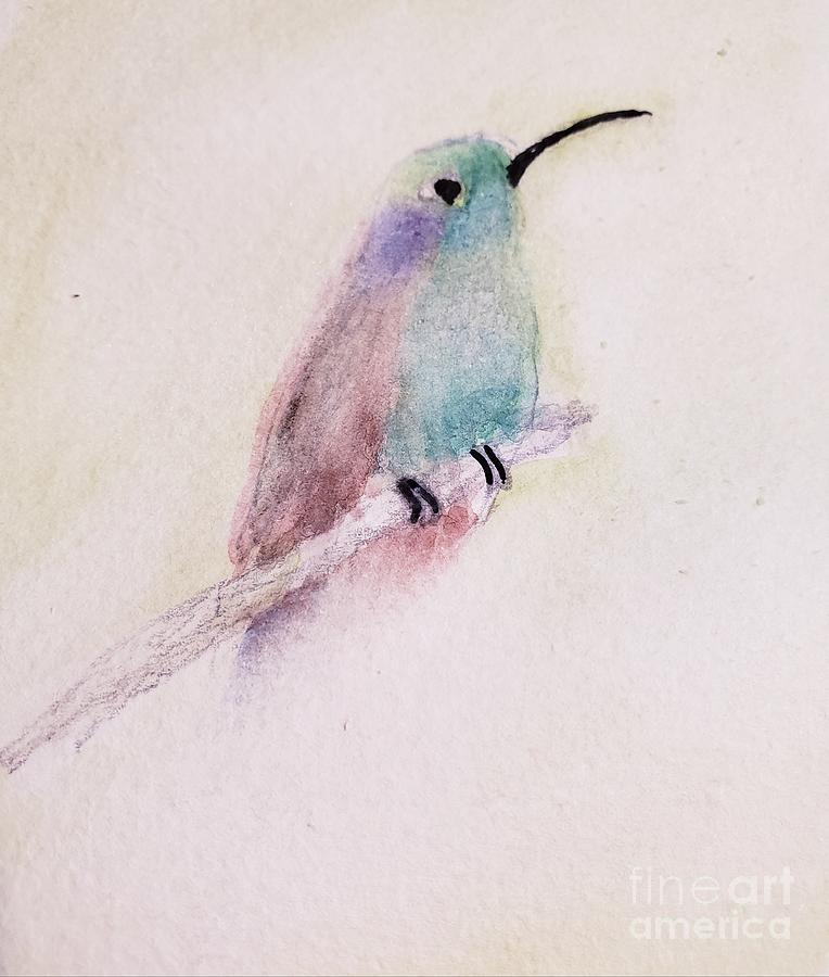 Mystical Hummingbird  Painting by Margaret Welsh Willowsilk