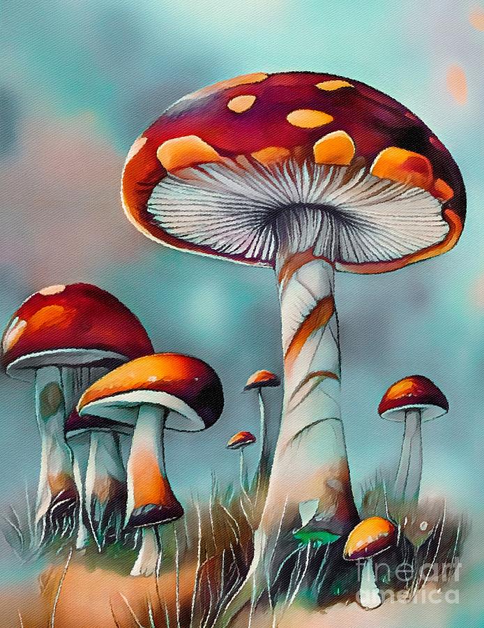 Mystical Mushrooms Digital Art by Lauries Intuitive