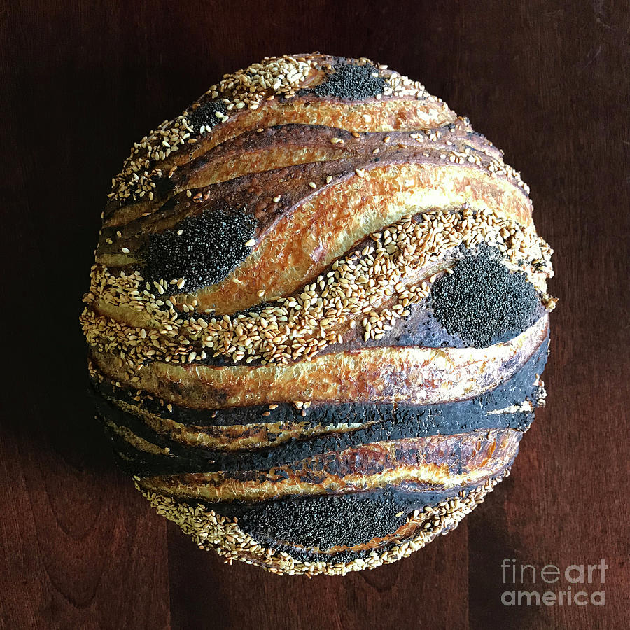 Mystical Seeded Sourdough Planet Designs x 2 2 Photograph by Amy E Fraser