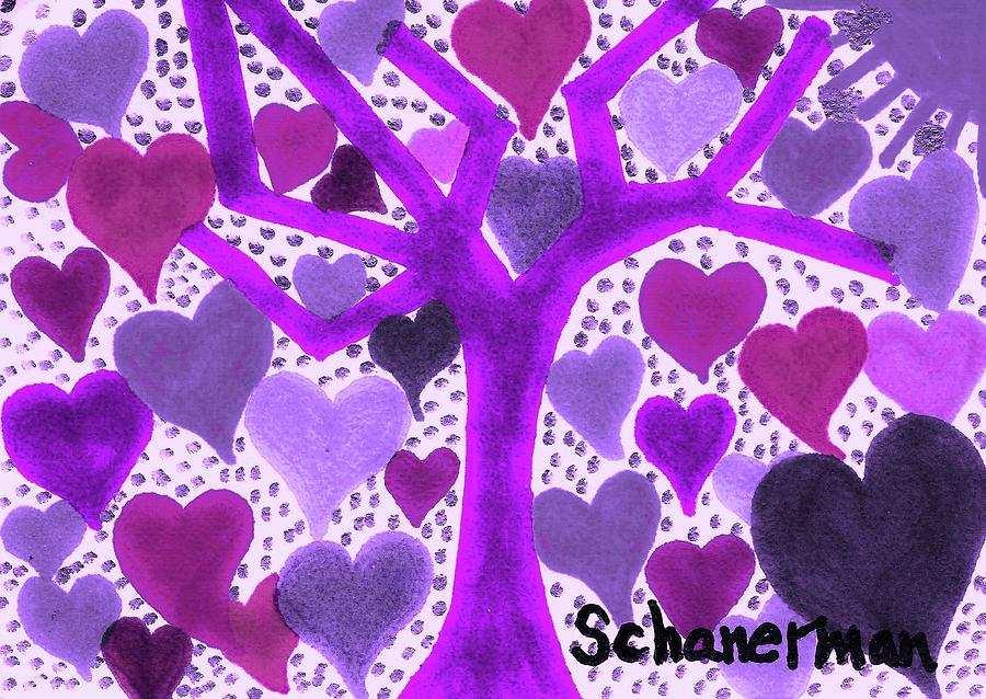Mystical Shades Of Love Drawing by Susan Schanerman