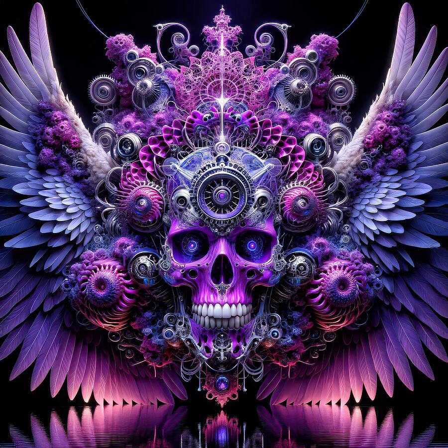 Mystical Wings Of The Techno-phantom Digital Art