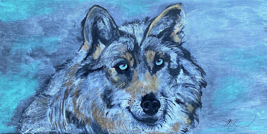 Mystical Wolf Painting by Melody Fowler
