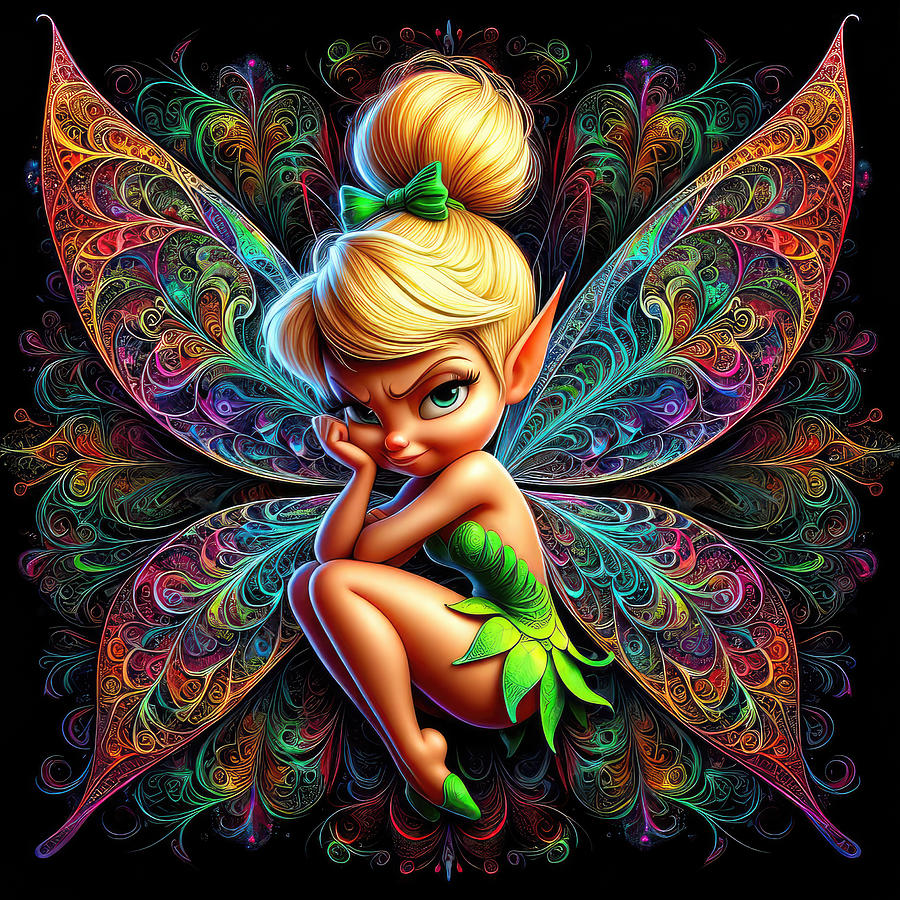Mystique of the Green-Eyed Pixie Digital Art by Bill And Linda Tiepelman
