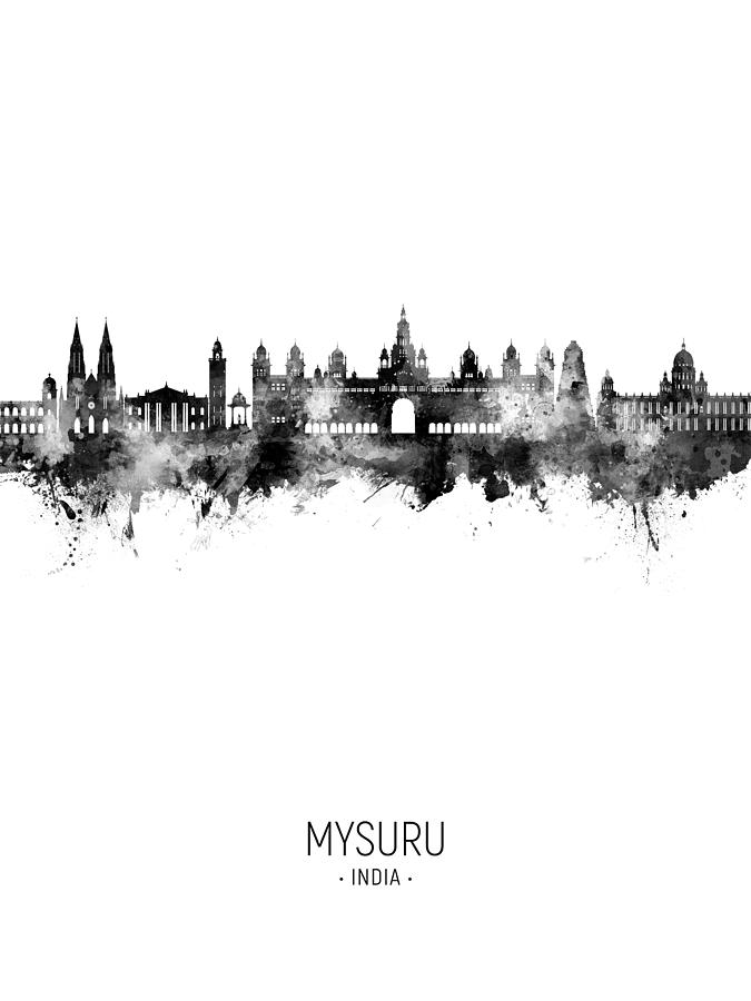 Mysuru Skyline India #05 Digital Art by Michael Tompsett