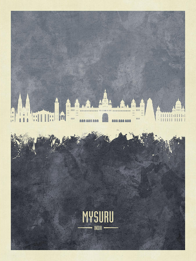 Mysuru Skyline India #11 Digital Art by Michael Tompsett