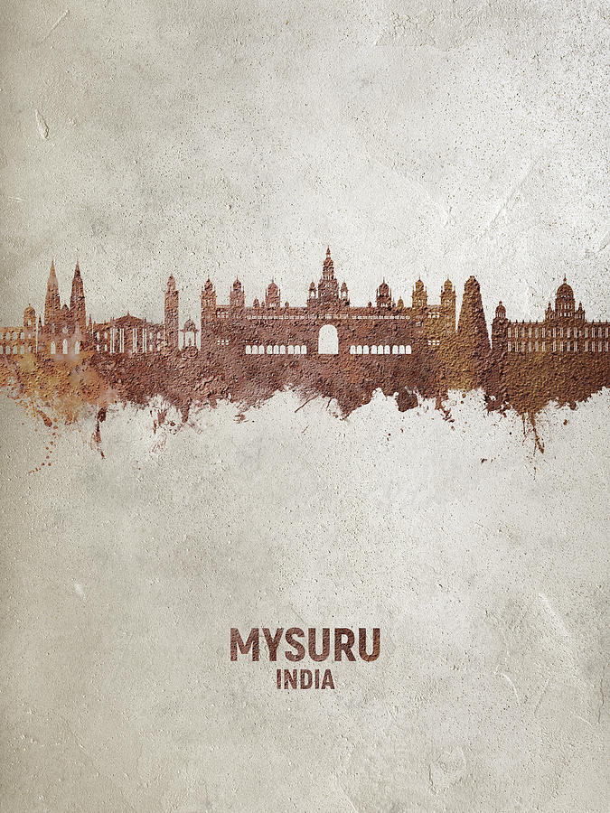Mysuru Skyline India #17 Digital Art by Michael Tompsett