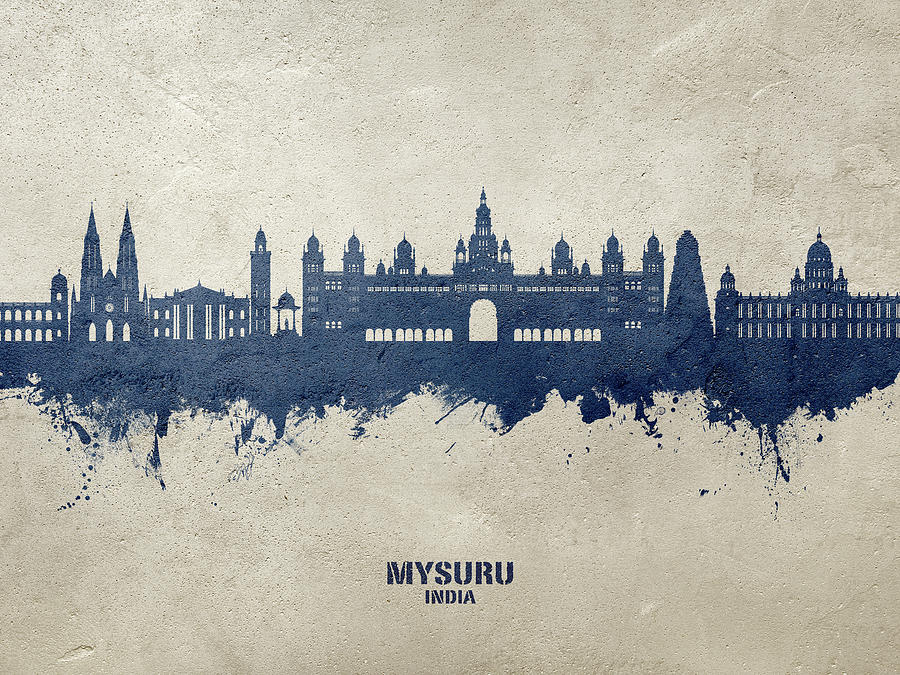 Mysuru Skyline India #90 Digital Art by Michael Tompsett