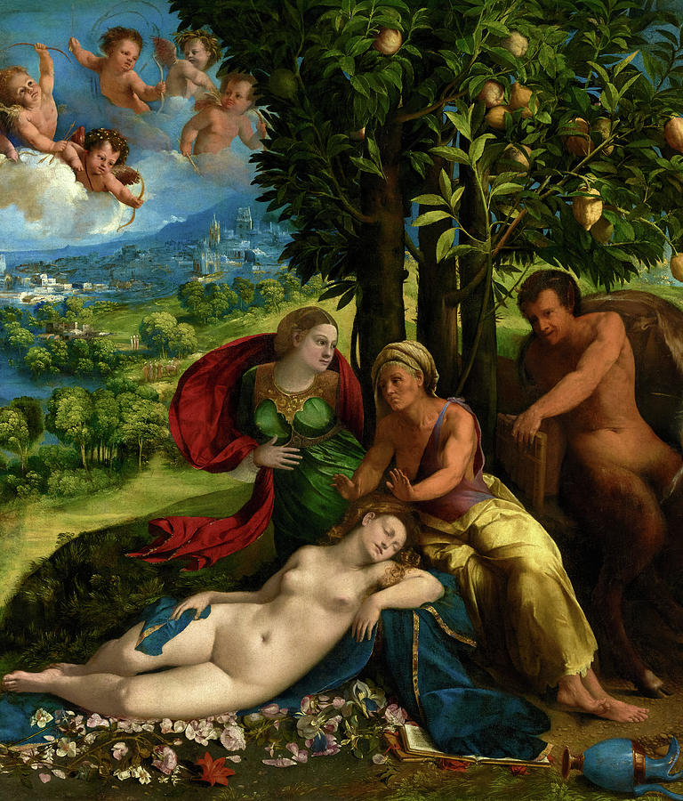 Dosso Dossi Painting - Mythological Scene, c. 1524 by Dosso Dossi