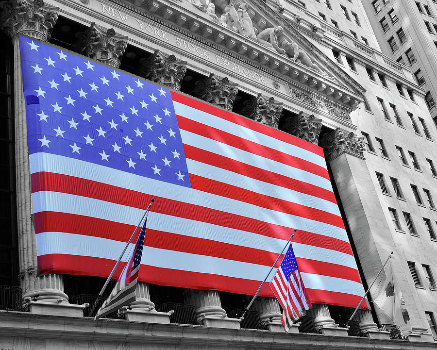 New York Stock Exchange American Flag 2 #2 Photograph by Allen Beatty