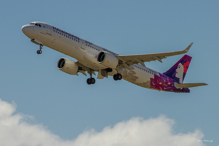 N217HA Hawaiian Airlines Airbus A321 Departing Honolulu International ...