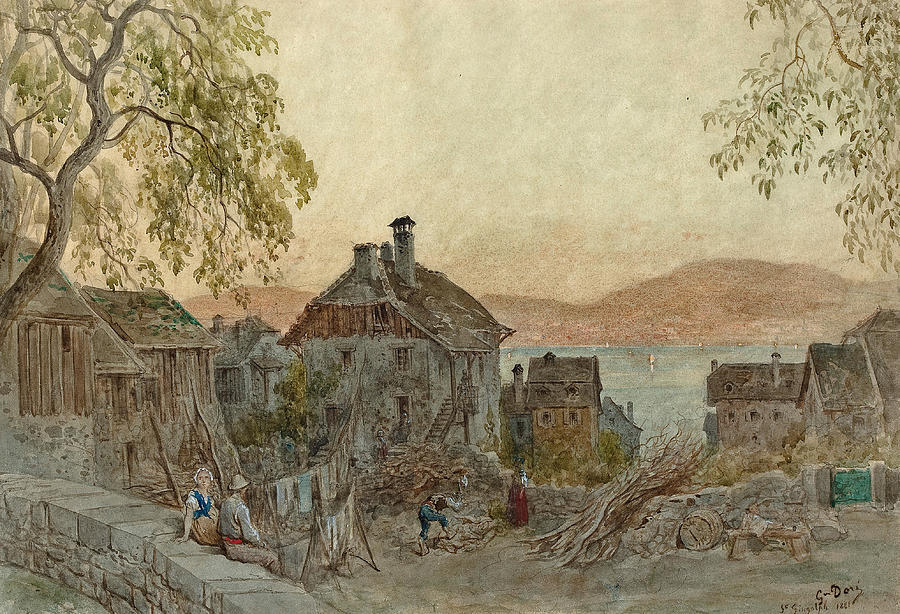 Na  Gustave Dor   1832-1883  A V Ew Of St  G Ngolph Painting
