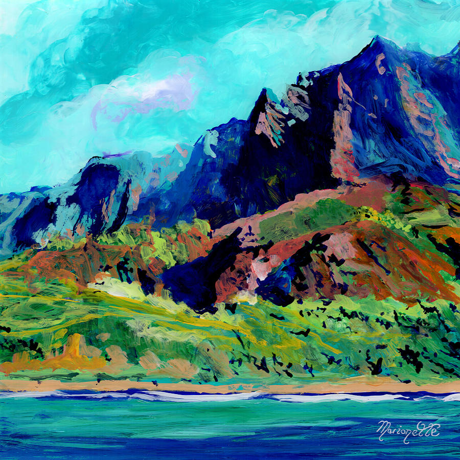 Na Pali Coast 3 Painting by Marionette Taboniar