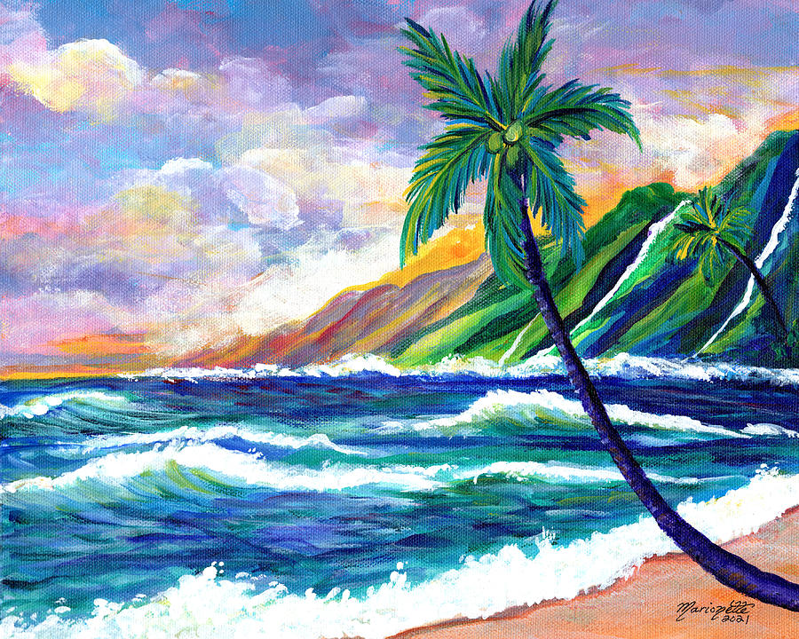 Na Pali Fantasy 2 Painting by Marionette Taboniar
