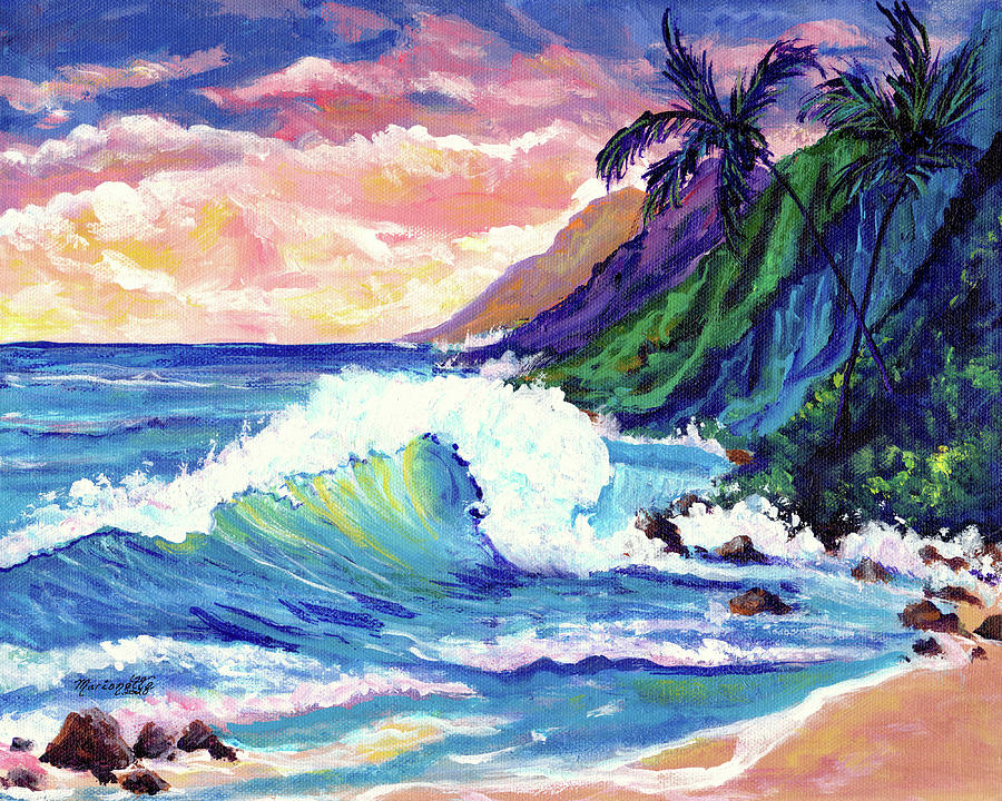 Na Pali Fantasy Painting by Marionette Taboniar