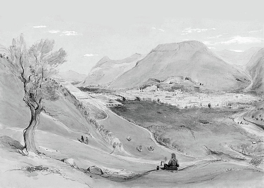 Nablus City in 1841 Photograph by Munir Alawi