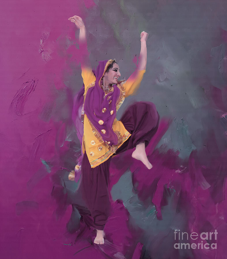 Music Painting - Nachde Punjabi  by Gull G