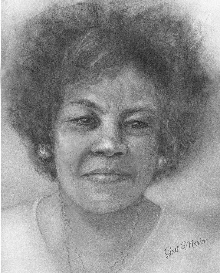Nadine Drawing by Gail Marten
