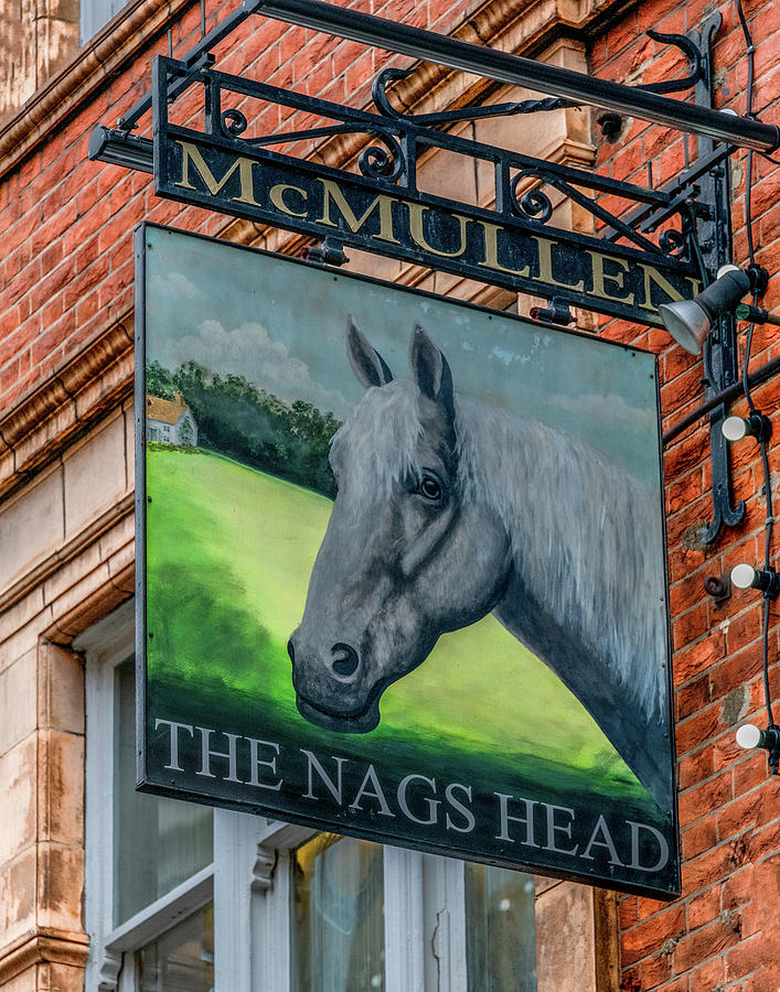 Nags Head Pub Sign, London Photograph by Marcy Wielfaert