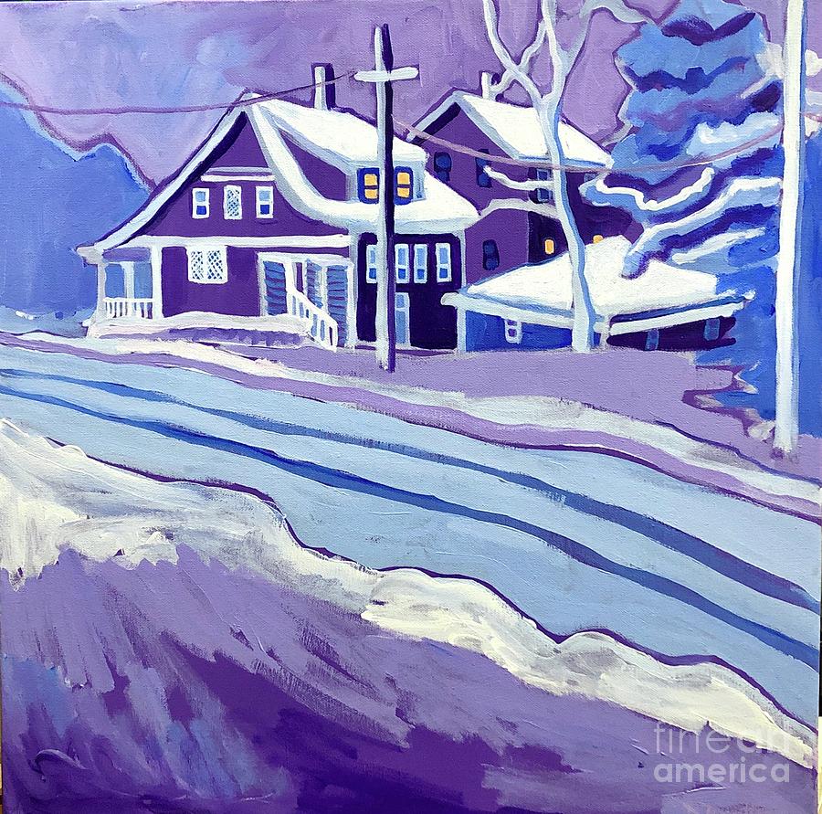 Nahant Snowstorm Painting by Debra Bretton Robinson