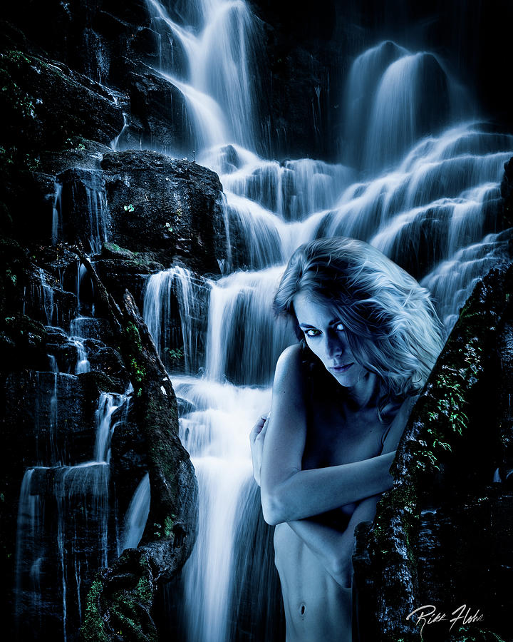 Nymphony - Oread Hannah in Moonlight Falls Photograph by Rikk Flohr