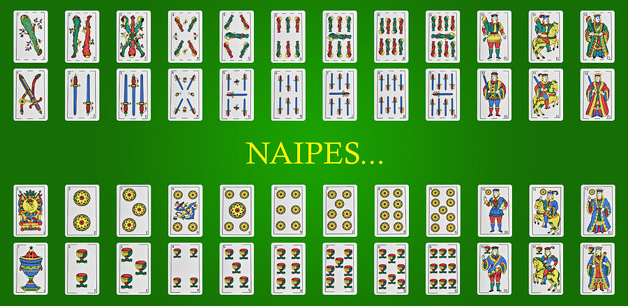 Naipes Truco Game Cards arranged on Casino Table Photograph by Arjun ...