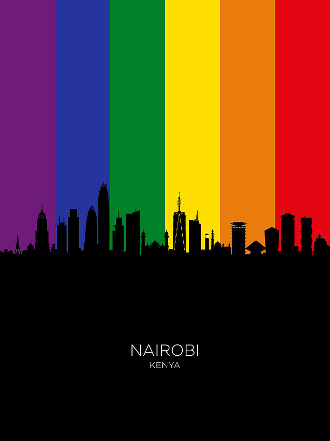 Nairobi Kenya Skyline #79 Digital Art by Michael Tompsett