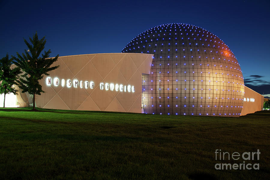 Naismith Memorial Basketball Hall Of Fame At Dusk In Springfield ...