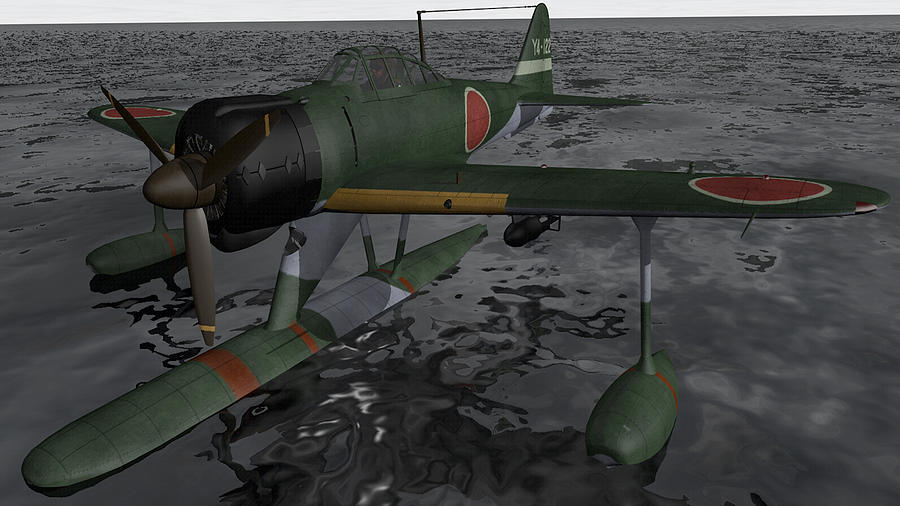 Nakajima A6M2-N Rufe IJA Digital Art by Mark Rowles