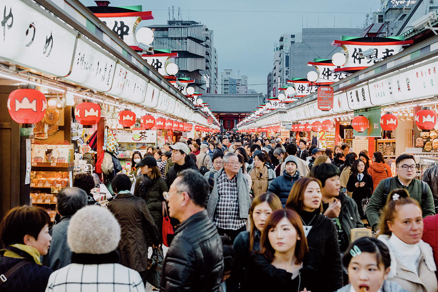 Nakamise Shopping Street at Sensoji Temple, Tokyo Photograph by Eugene Nikiforov