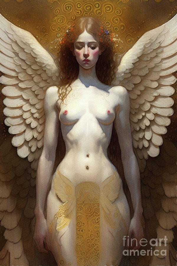 Naked Angel Painting By Esoterica Art Agency Fine Art America