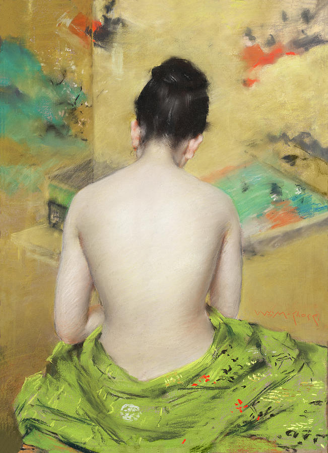 Woman painting erotic Beautiful Female
