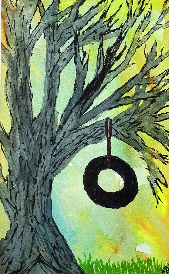 Naked Trees #1 Painting by Anjel B Hartwell