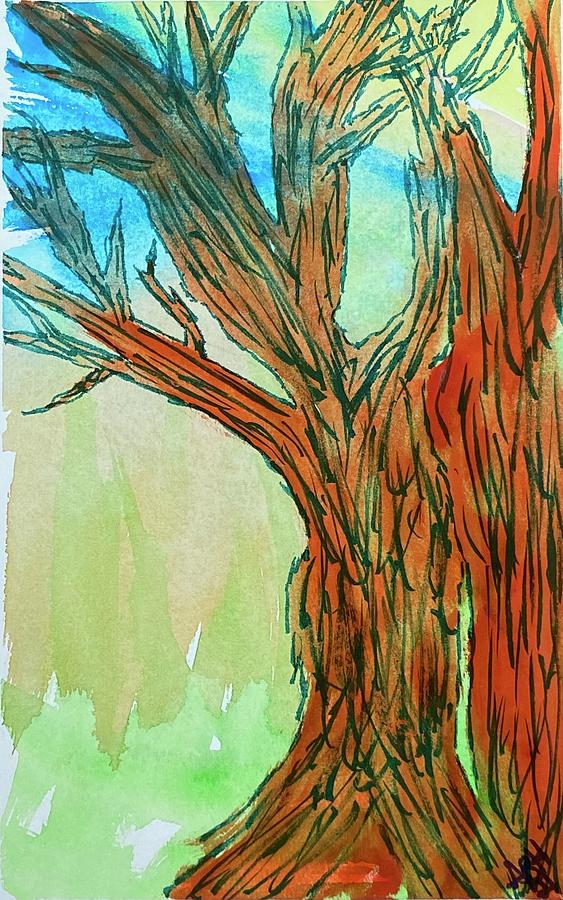 Naked Trees #12 Painting by Anjel B Hartwell