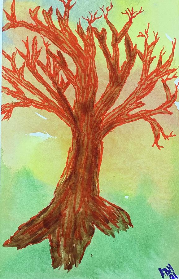 Naked Trees #15 Painting by Anjel B Hartwell