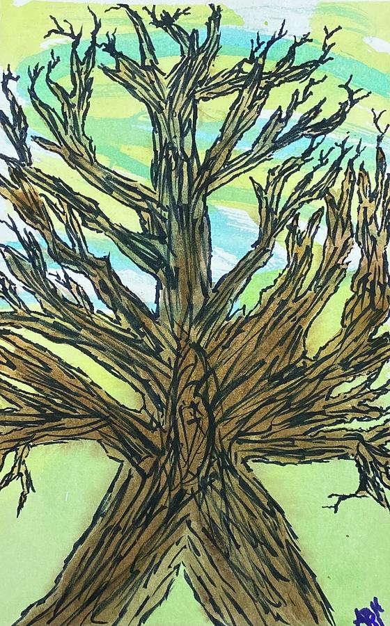 Naked Trees #20 Painting by Anjel B Hartwell