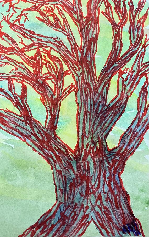 Naked Trees #29 Painting by Anjel B Hartwell