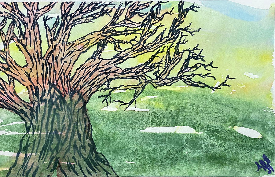 Naked Trees #36 Painting by Anjel B Hartwell