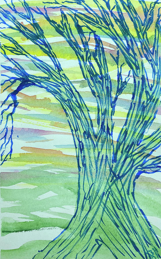 Naked Trees #44 Painting by Anjel B Hartwell