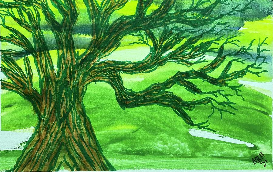 Naked Trees #45 Painting by Anjel B Hartwell