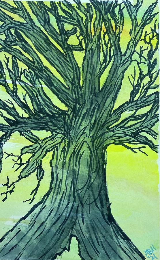 Naked Trees #50 Painting by Anjel B Hartwell
