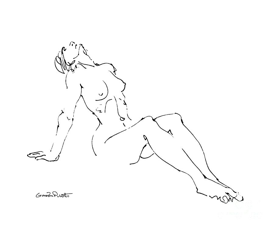 Naked Woman Art 28 Drawing by Gordon Punt