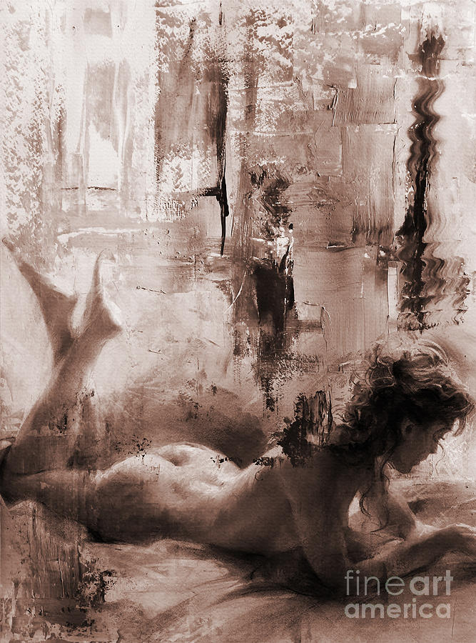 Naked woman art bbv4a Painting by Gull G