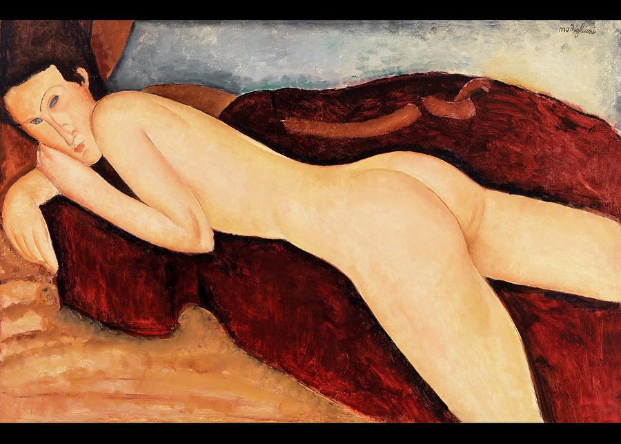 Naked Woman High Resolution Digitally Enhanced Painting By Amedeo