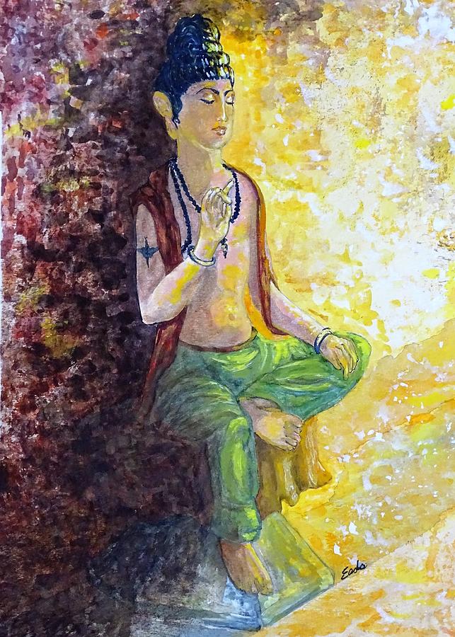 Namaste Painting by Connie Eads - Fine Art America