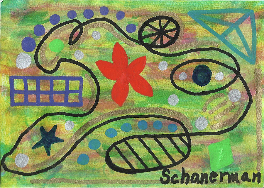 Nameless Abstract Drawing by Susan Schanerman