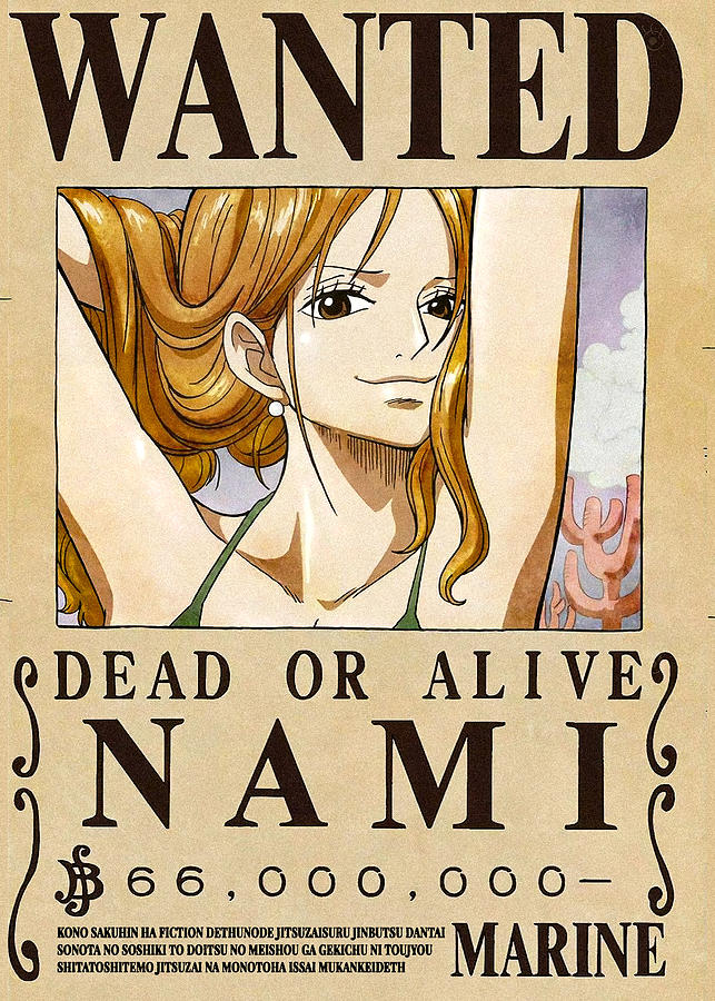 Nami wanted poster anime Digital Art by Miikey Calos | Pixels