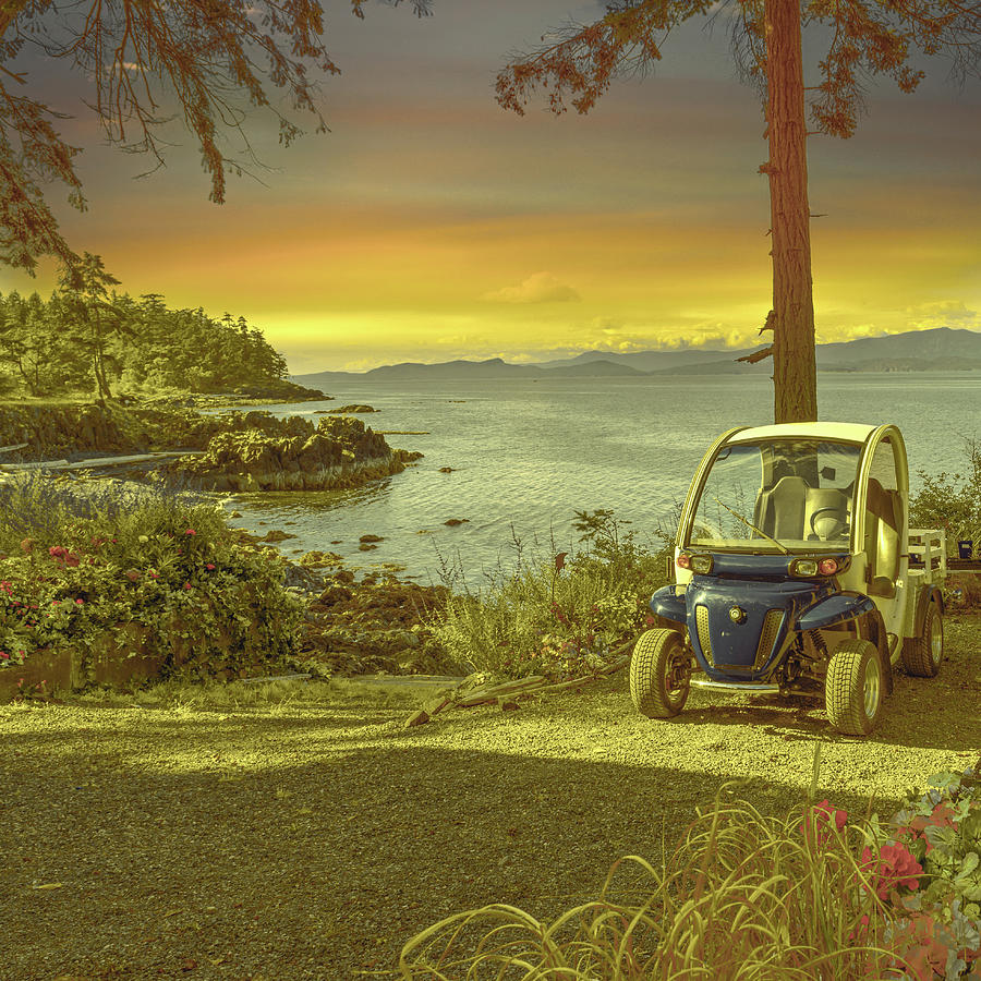 Nanoose Bay BC Electric car Photograph by Alberto Dominguez