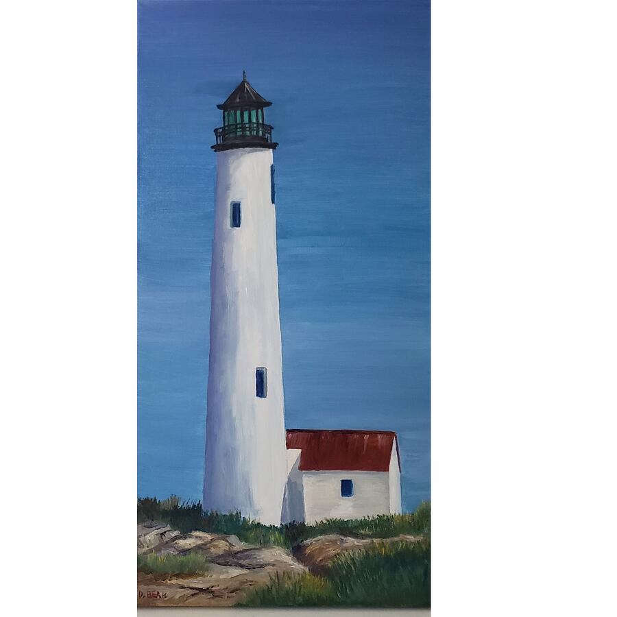 Summer Painting - Nantucket Lighthouse by David Berk