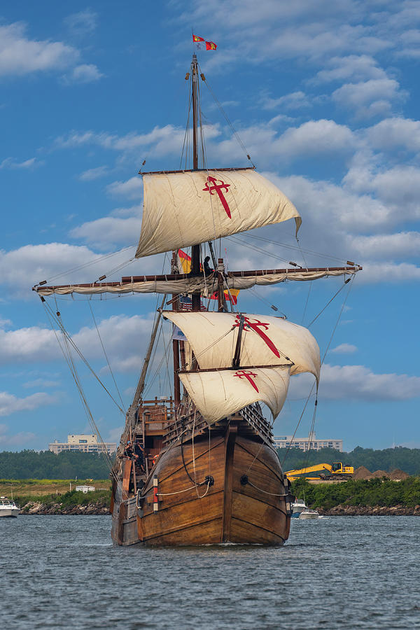 Nao Trinidad Tall Ship Front View Photograph by Paul Giglia Fine Art